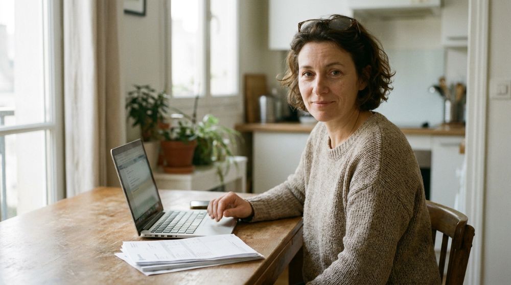Une cliente relit son offre de prêt